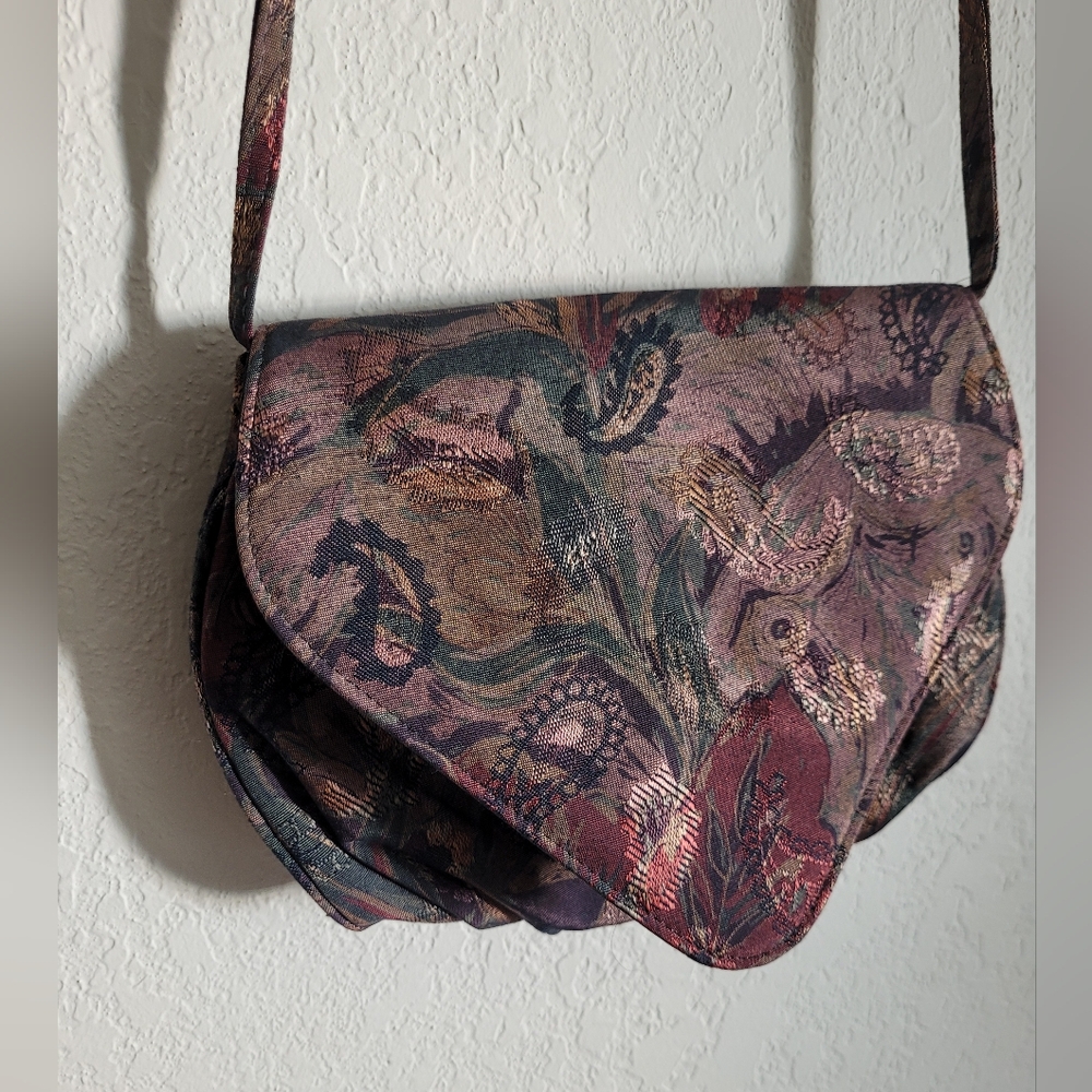 Vintage tapestry crossbody abstract purse